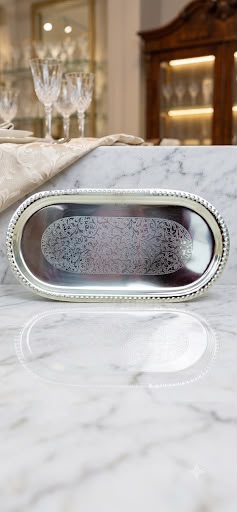 Designed German Silver plates 10 Inch